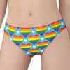 LGBT Pride Rainbow Heart Pattern Print Women's Panties