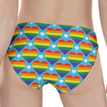 LGBT Pride Rainbow Heart Pattern Print Women's Panties