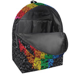LGBT Pride Rainbow Heart Stones Print Backpack