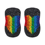 LGBT Pride Rainbow Heart Stones Print Bar Stool Covers