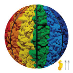 LGBT Pride Rainbow Heart Stones Print Basketball