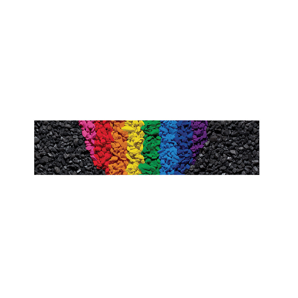 LGBT Pride Rainbow Heart Stones Print Bed Runner
