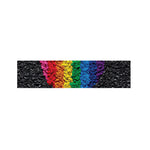 LGBT Pride Rainbow Heart Stones Print Bed Runner