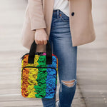 LGBT Pride Rainbow Heart Stones Print Bible Tote Bag