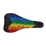LGBT Pride Rainbow Heart Stones Print Bicycle Seat Cover