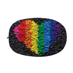 LGBT Pride Rainbow Heart Stones Print Car Side Mirror Covers