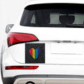 LGBT Pride Rainbow Heart Stones Print Car Sticker