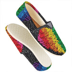 LGBT Pride Rainbow Heart Stones Print Casual Shoes