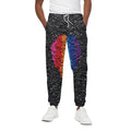 LGBT Pride Rainbow Heart Stones Print Cotton Sweatpants