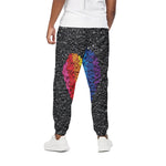 LGBT Pride Rainbow Heart Stones Print Cotton Pants