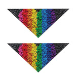 LGBT Pride Rainbow Heart Stones Print Dog Bandana