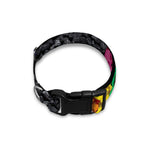 LGBT Pride Rainbow Heart Stones Print Dog Collar