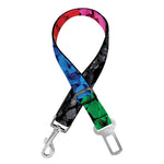 LGBT Pride Rainbow Heart Stones Print Dog Seat Belt