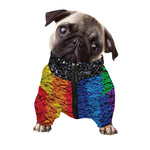 LGBT Pride Rainbow Heart Stones Print Dog Zip Up Jacket