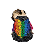 LGBT Pride Rainbow Heart Stones Print Dog Zip Up Jacket