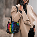LGBT Pride Rainbow Heart Stones Print Double Strap Bible Bag