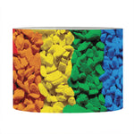 LGBT Pride Rainbow Heart Stones Print Drum Lamp Shade