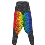 LGBT Pride Rainbow Heart Stones Print Hammer Pants