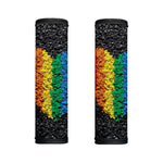 LGBT Pride Rainbow Heart Stones Print Handle Covers
