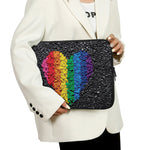 LGBT Pride Rainbow Heart Stones Print Laptop Sleeve