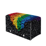 LGBT Pride Rainbow Heart Stones Print Leather Tissue Box Cover