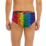 LGBT Pride Rainbow Heart Stones Print Men's Briefs