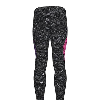 LGBT Pride Rainbow Heart Stones Print Men's leggings