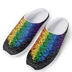 LGBT Pride Rainbow Heart Stones Print Mesh Casual Shoes