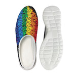 LGBT Pride Rainbow Heart Stones Print Mesh Casual Shoes