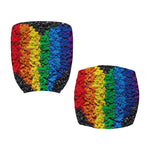 LGBT Pride Rainbow Heart Stones Print Office Chair Cover