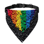 LGBT Pride Rainbow Heart Stones Print Over The Collar Dog Bandana