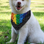 LGBT Pride Rainbow Heart Stones Print Over The Collar Dog Bandana