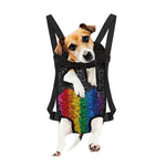LGBT Pride Rainbow Heart Stones Print Pet Carrier Backpack