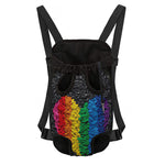 LGBT Pride Rainbow Heart Stones Print Pet Carrier Backpack