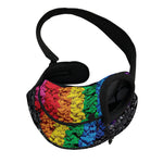 LGBT Pride Rainbow Heart Stones Print Pet Sling Carrier