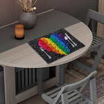 LGBT Pride Rainbow Heart Stones Print Placemat
