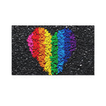 LGBT Pride Rainbow Heart Stones Print Polyester Flag