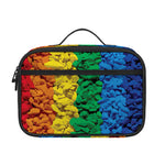 LGBT Pride Rainbow Heart Stones Print Portable Lunch Bag