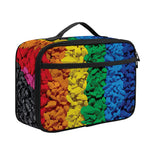 LGBT Pride Rainbow Heart Stones Print Portable Lunch Bag
