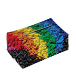 LGBT Pride Rainbow Heart Stones Print Rectangle Tissue Box Cover