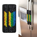 LGBT Pride Rainbow Heart Stones Print Refrigerator Handle Covers