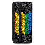 LGBT Pride Rainbow Heart Stones Print Refrigerator Handle Covers