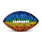 LGBT Pride Rainbow Heart Stones Print Rugby Ball