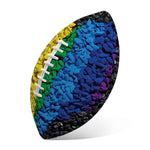 LGBT Pride Rainbow Heart Stones Print Rugby Ball