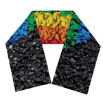 LGBT Pride Rainbow Heart Stones Print Scarf