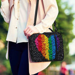 LGBT Pride Rainbow Heart Stones Print Shoulder Strap Bible Bag