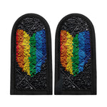 LGBT Pride Rainbow Heart Stones Print Skillet Handle Cover