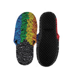LGBT Pride Rainbow Heart Stones Print Slippers