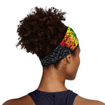 LGBT Pride Rainbow Heart Stones Print Sports Headband