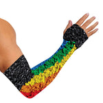 LGBT Pride Rainbow Heart Stones Print Sun Protection Arm Sleeves